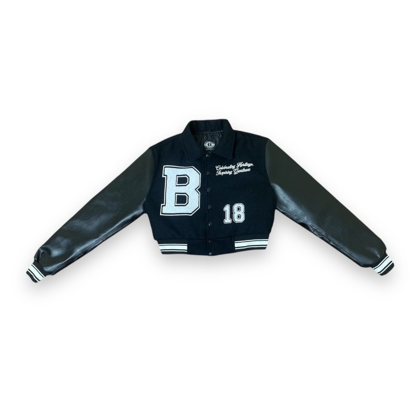 Black Excellence Era Cropped Varsity