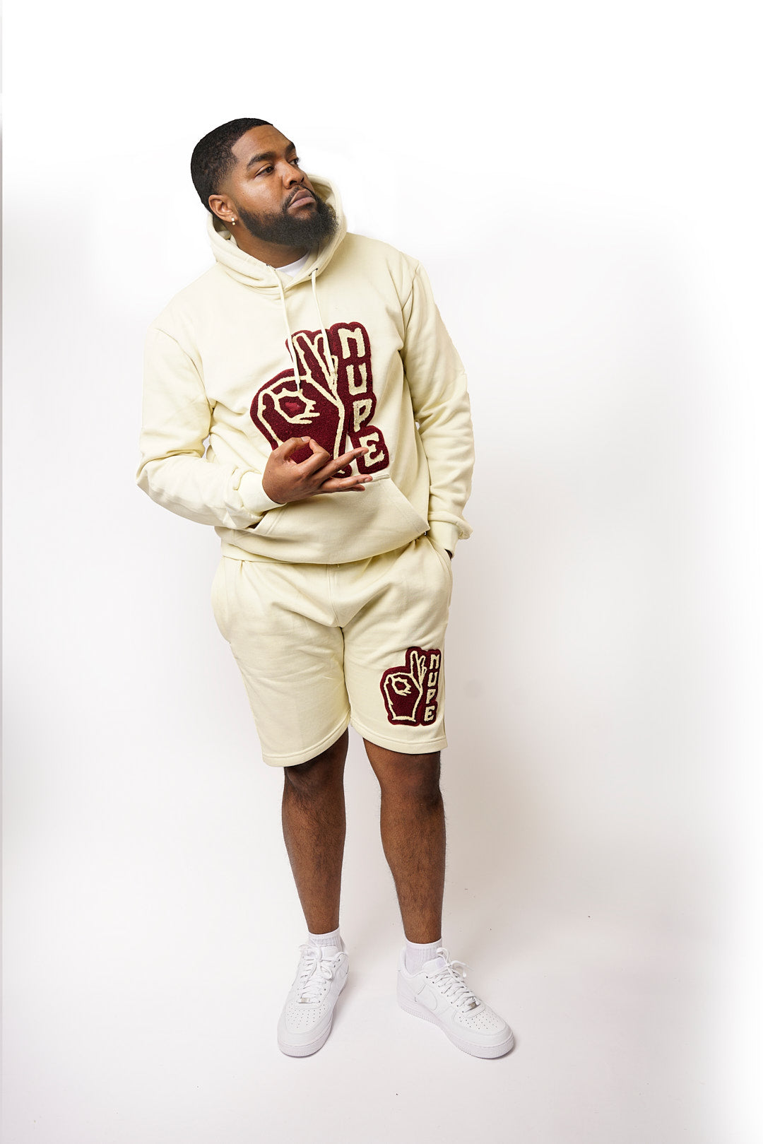 NUPE FLEECE SHORTS w/ Chenille Patch